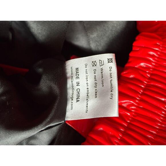 Milano Di Rouge Jacket Mens Medium Red Elliot Puffer Coat Removable Hood M086 - Picture 10 of 16